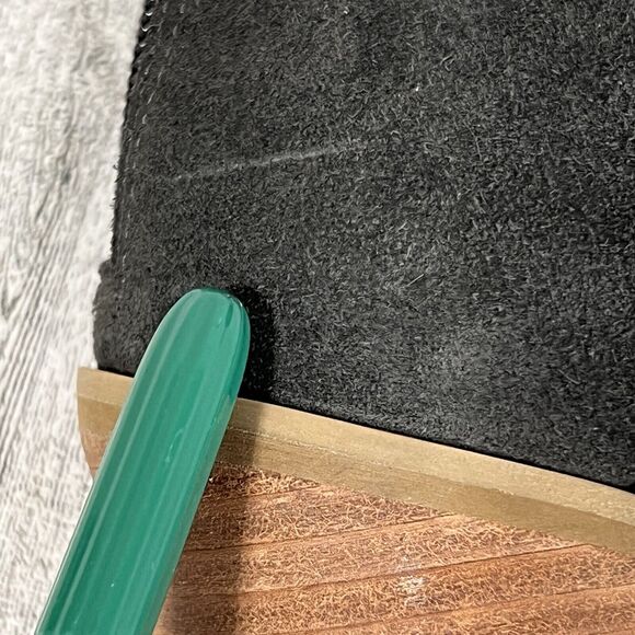 SUSINA Carina-Lea Peep Toe Ankle Boots Women’s 6 Gray Suede Leather Shoes - Picture 7 of 16